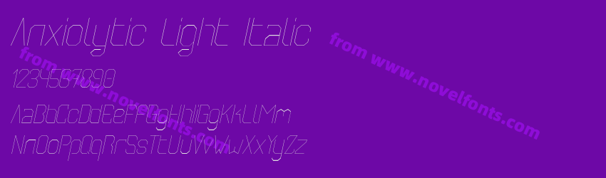Anxiolytic Light ItalicPreview Anxiolytic Light ItalicPreview