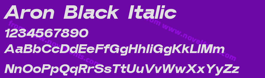 Aron Black ItalicPreview Aron Black ItalicPreview