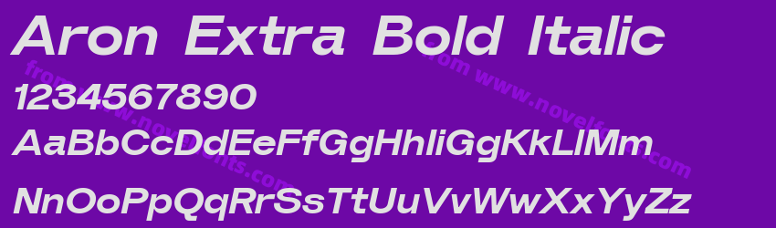 Aron Extra Bold ItalicPreview Aron Extra Bold ItalicPreview