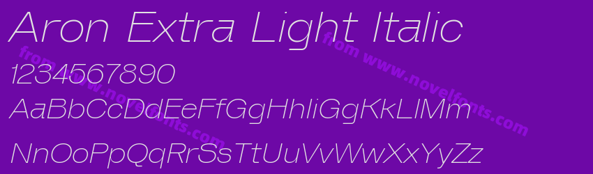 Aron Extra Light ItalicPreview Aron Extra Light ItalicPreview
