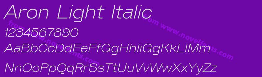 Aron Light ItalicPreview Aron Light ItalicPreview