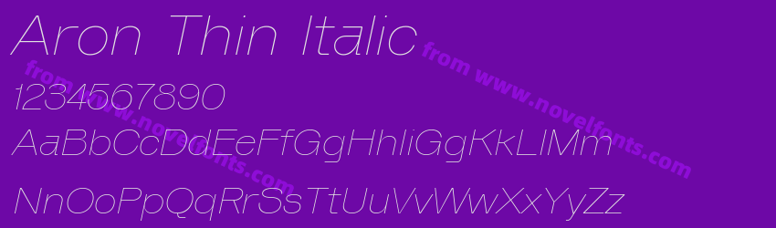 Aron Thin ItalicPreview Aron Thin ItalicPreview