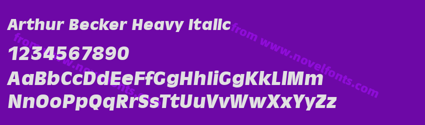Arthur Becker Heavy ItalicPreview Arthur Becker Heavy ItalicPreview