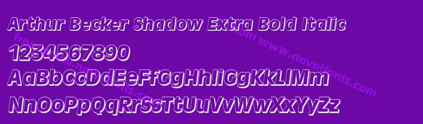 Arthur Becker Shadow Extra Bold ItalicPreview Arthur Becker Shadow Extra Bold ItalicPreview