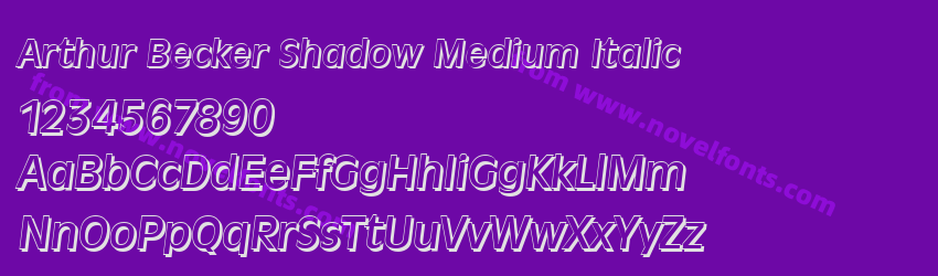 Arthur Becker Shadow Medium ItalicPreview Arthur Becker Shadow Medium ItalicPreview