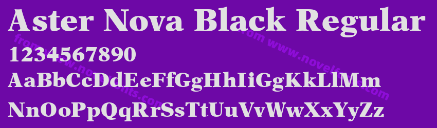 Aster Nova Black RegularPreview Aster Nova Black RegularPreview