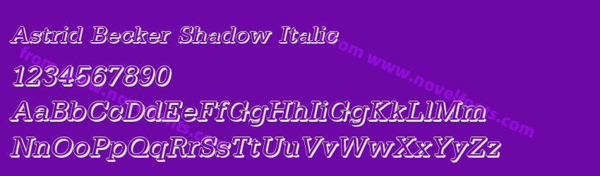 Astrid Becker Shadow ItalicPreview Astrid Becker Shadow ItalicPreview