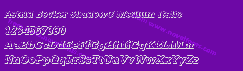 Astrid Becker ShadowC Medium ItalicPreview Astrid Becker ShadowC Medium ItalicPreview
