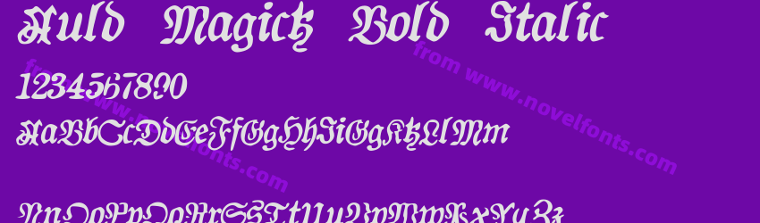 Auld Magick Bold ItalicPreview Auld Magick Bold ItalicPreview
