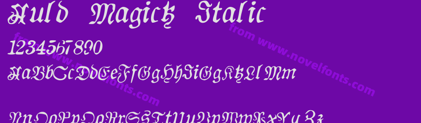 Auld Magick ItalicPreview Auld Magick ItalicPreview