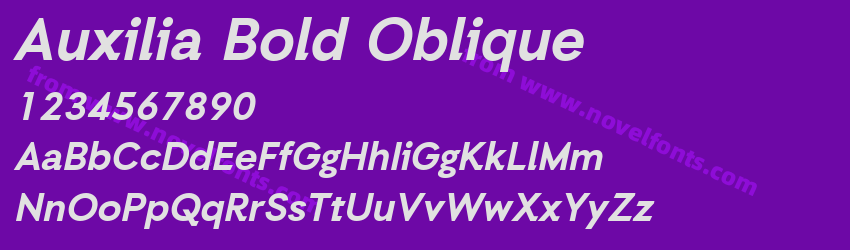 Auxilia Bold ObliquePreview Auxilia Bold ObliquePreview