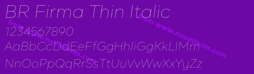 BR Firma Thin ItalicPreview