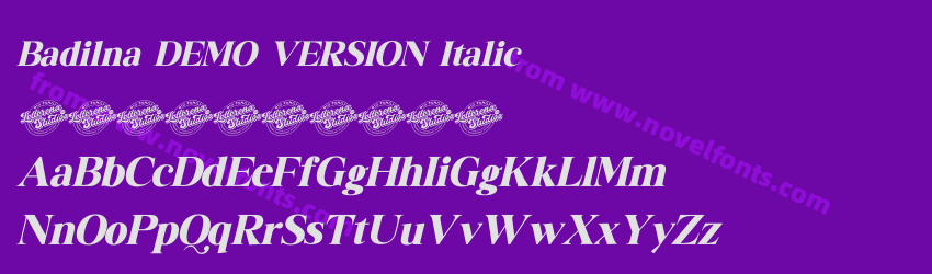 Badilna DEMO VERSION ItalicPreview Badilna DEMO VERSION ItalicPreview