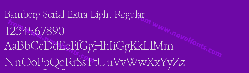 Bamberg Serial Extra Light RegularPreview Bamberg Serial Extra Light RegularPreview