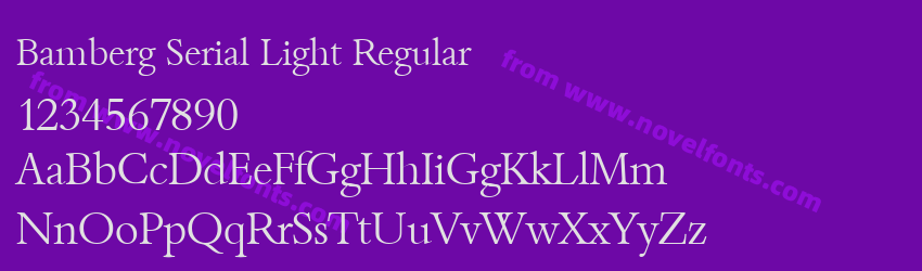 Bamberg Serial Light RegularPreview Bamberg Serial Light RegularPreview