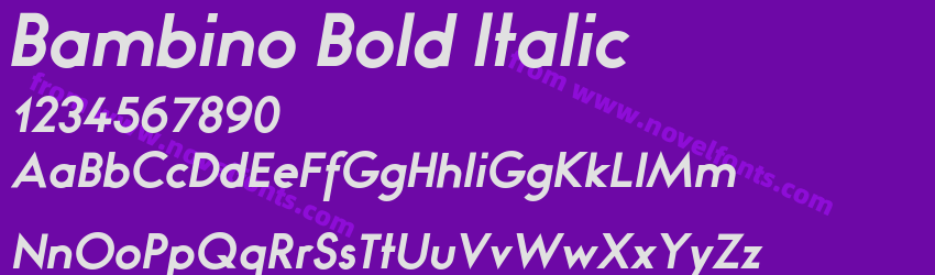 Bambino Bold ItalicPreview Bambino Bold ItalicPreview