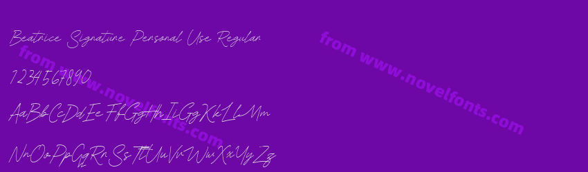 Beatrice Signature Personal Use RegularPreview Beatrice Signature Personal Use RegularPreview