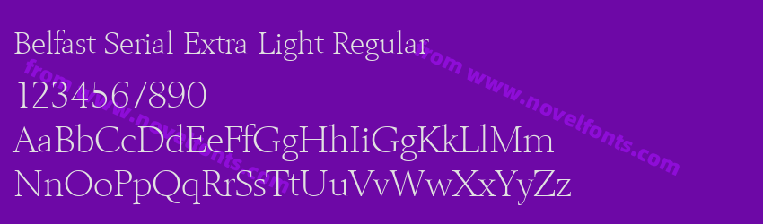 Belfast Serial Extra Light RegularPreview Belfast Serial Extra Light RegularPreview