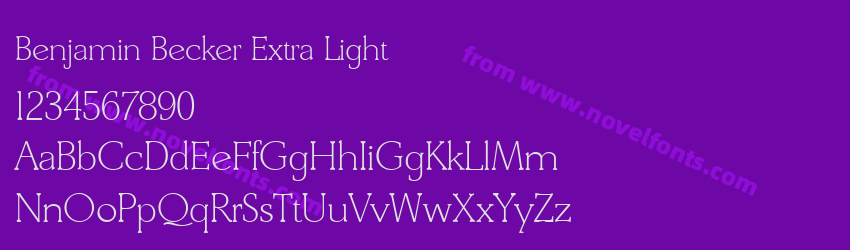 Benjamin Becker Extra LightPreview Benjamin Becker Extra LightPreview