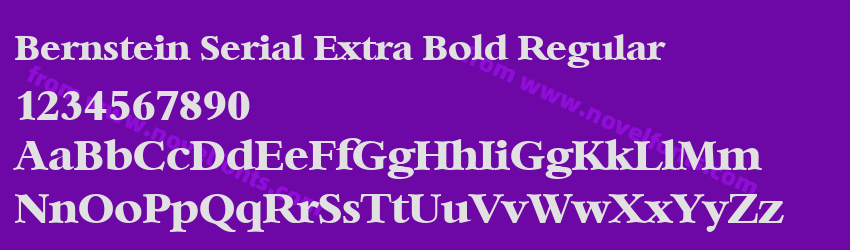 Bernstein Serial Extra Bold RegularPreview Bernstein Serial Extra Bold RegularPreview