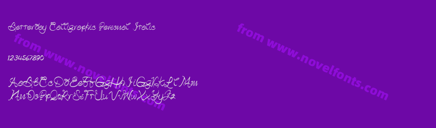 Betterday Calligraphic Personal ItalicPreview