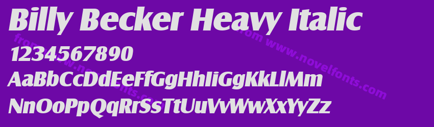Billy Becker Heavy ItalicPreview Billy Becker Heavy ItalicPreview