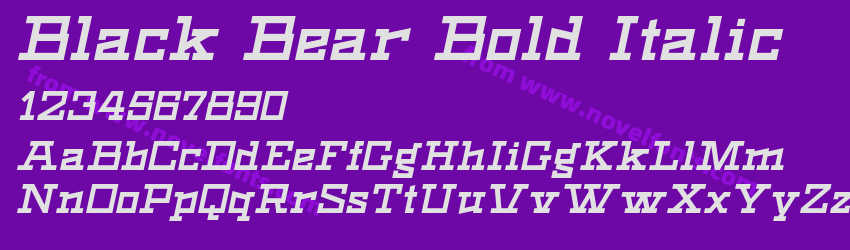 Black Bear Bold ItalicPreview Black Bear Bold ItalicPreview