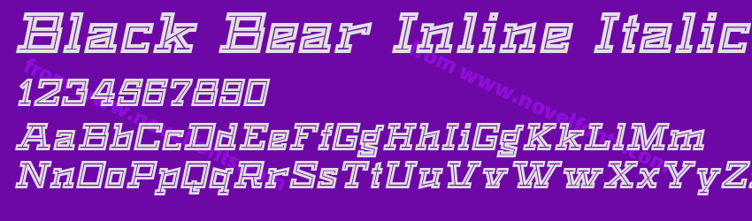 Black Bear Inline ItalicPreview Black Bear Inline ItalicPreview