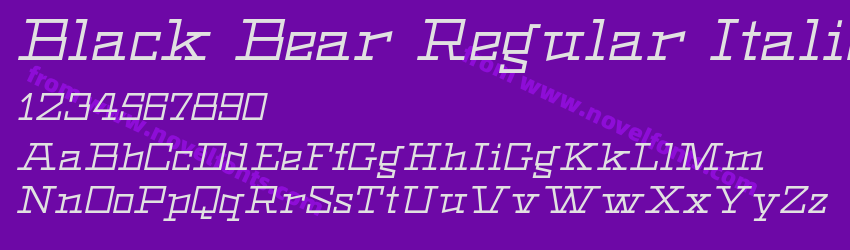 Black Bear Regular ItalicPreview Black Bear Regular ItalicPreview