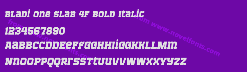 Bladi One Slab 4F Bold ItalicPreview Bladi One Slab 4F Bold ItalicPreview