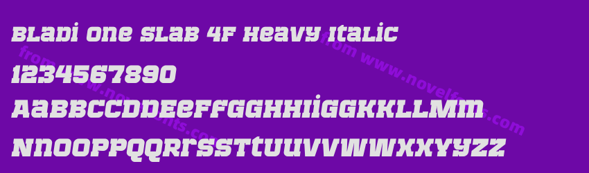 Bladi One Slab 4F Heavy ItalicPreview Bladi One Slab 4F Heavy ItalicPreview