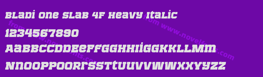 Bladi One Slab 4F Heavy ItalicPreview Bladi One Slab 4F Heavy ItalicPreview