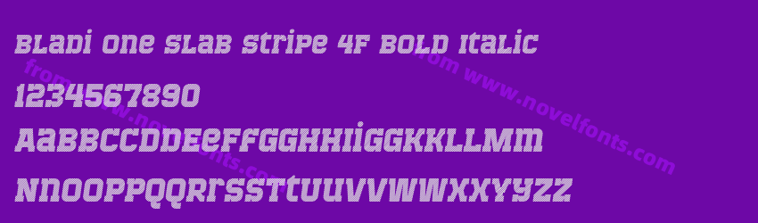 Bladi One Slab Stripe 4F Bold ItalicPreview Bladi One Slab Stripe 4F Bold ItalicPreview