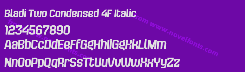 Bladi Two Condensed 4F ItalicPreview Bladi Two Condensed 4F ItalicPreview