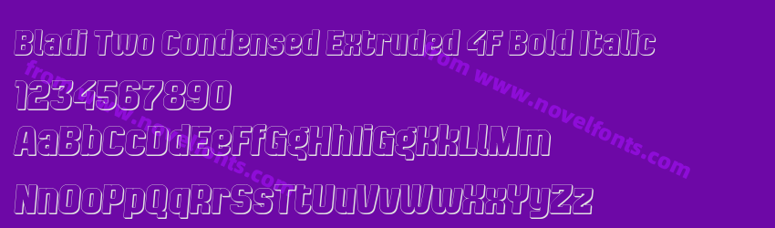 Bladi Two Condensed Extruded 4F Bold ItalicPreview Bladi Two Condensed Extruded 4F Bold ItalicPreview