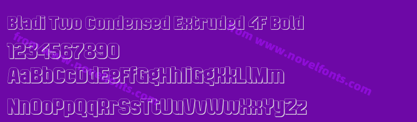 Bladi Two Condensed Extruded 4F BoldPreview Bladi Two Condensed Extruded 4F BoldPreview