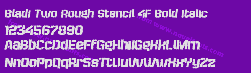Bladi Two Rough Stencil 4F Bold ItalicPreview Bladi Two Rough Stencil 4F Bold ItalicPreview