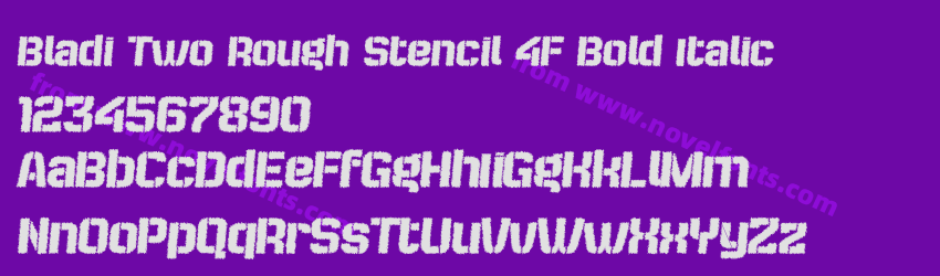 Bladi Two Rough Stencil 4F Bold ItalicPreview Bladi Two Rough Stencil 4F Bold ItalicPreview