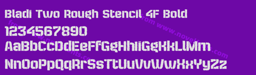 Bladi Two Rough Stencil 4F BoldPreview Bladi Two Rough Stencil 4F BoldPreview
