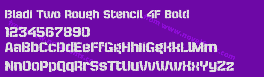 Bladi Two Rough Stencil 4F BoldPreview Bladi Two Rough Stencil 4F BoldPreview