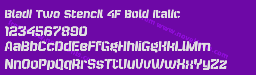 Bladi Two Stencil 4F Bold ItalicPreview Bladi Two Stencil 4F Bold ItalicPreview