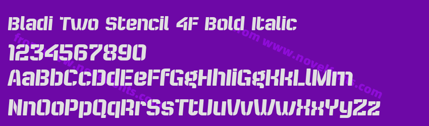 Bladi Two Stencil 4F Bold ItalicPreview Bladi Two Stencil 4F Bold ItalicPreview
