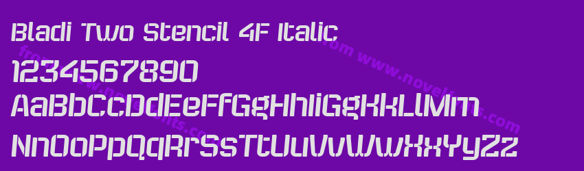 Bladi Two Stencil 4F ItalicPreview Bladi Two Stencil 4F ItalicPreview