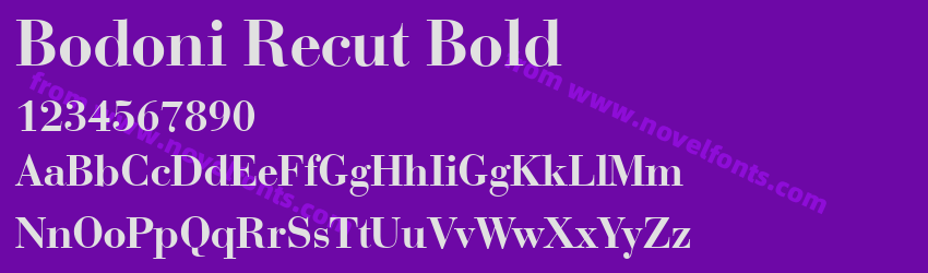 Bodoni Recut BoldPreview Bodoni Recut BoldPreview