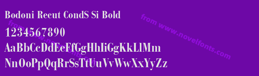 Bodoni Recut CondS Si BoldPreview Bodoni Recut CondS Si BoldPreview
