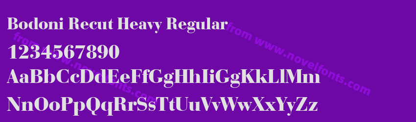 Bodoni Recut Heavy RegularPreview Bodoni Recut Heavy RegularPreview