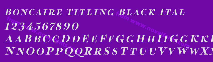 Boncaire Titling Black ItalPreview Boncaire Titling Black ItalPreview