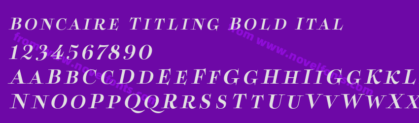 Boncaire Titling Bold ItalPreview Boncaire Titling Bold ItalPreview