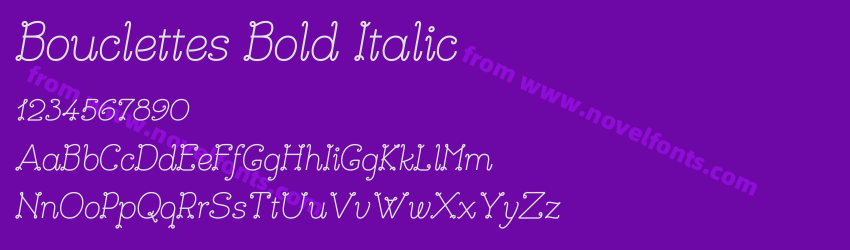 Bouclettes Bold ItalicPreview Bouclettes Bold ItalicPreview