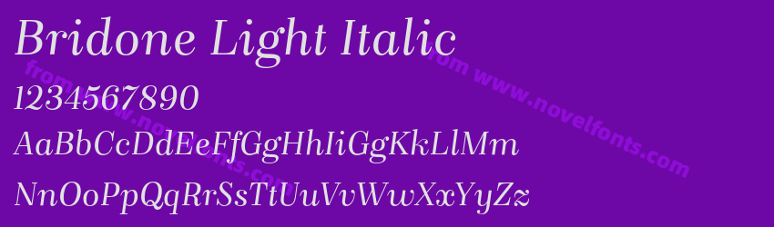 Bridone Light ItalicPreview Bridone Light ItalicPreview